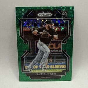 2022 Panini Prizm Green Donut Circle Prizm Jake Burger #90 Rookie RC Chicago MLB
